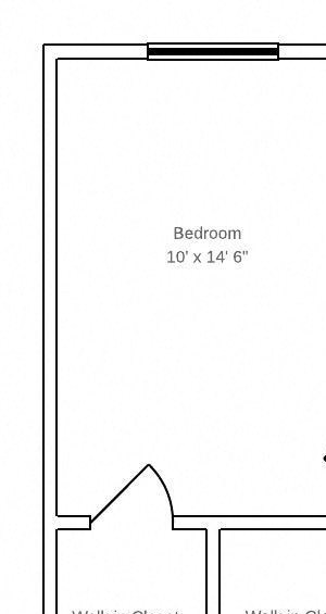 2 bedroom 1 bathroom floor plan at Toscana Cove Apartments in Tucson AZ